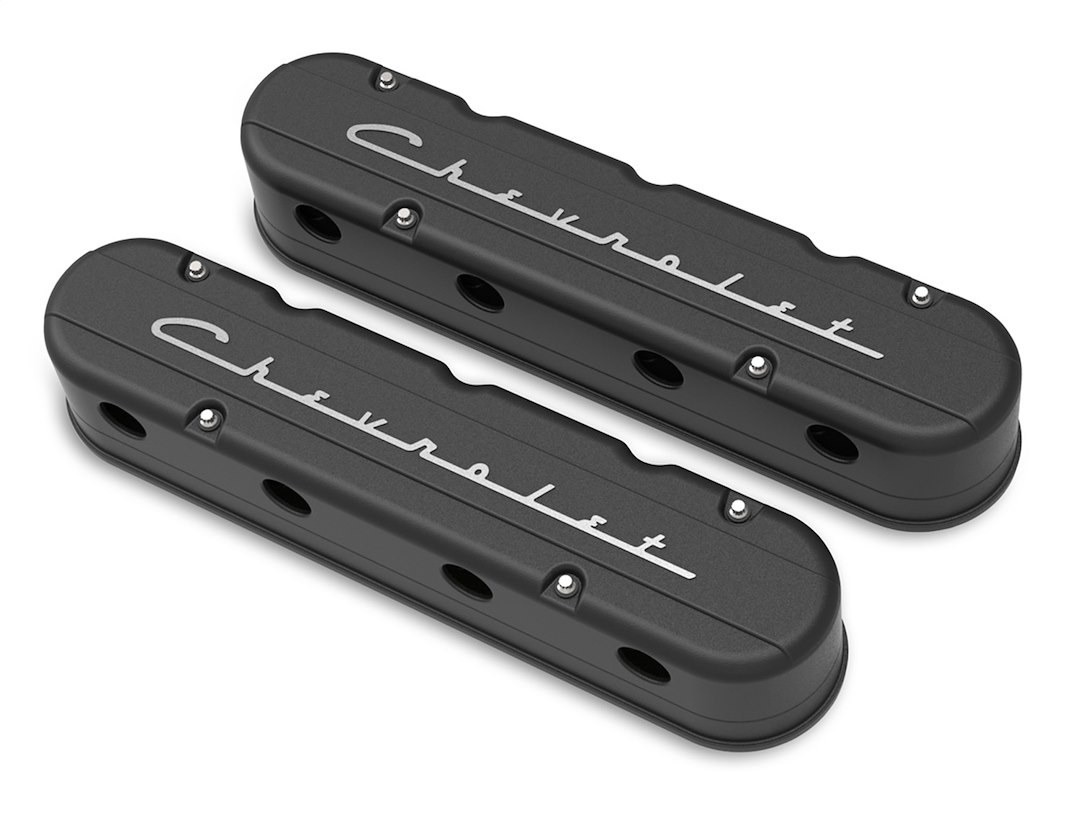 Holley Valve Cover, For Use with GM Ls Engines, 2 Piece Design to Mount and Hide Coils Under the Top Half, With Billet Aluminum Oil Fill Cap – 241-177