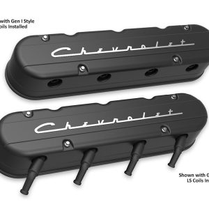 Holley Valve Cover, For Use with GM Ls Engines, 2 Piece Design to Mount and Hide Coils Under the Top Half, With Billet Aluminum Oil Fill Cap – 241-177