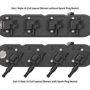 Holley Valve Cover, For Use with GM Ls Engines, 2 Piece Design to Mount and Hide Coils Under the Top Half, With Billet Aluminum Oil Fill Cap – 241-177