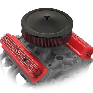 Holley Valve Cover, For Use with Chevy Small Block Engines, 3.4 Inch Height, Center Bolt Pattern, Holley Script Large Logo – 241-250
