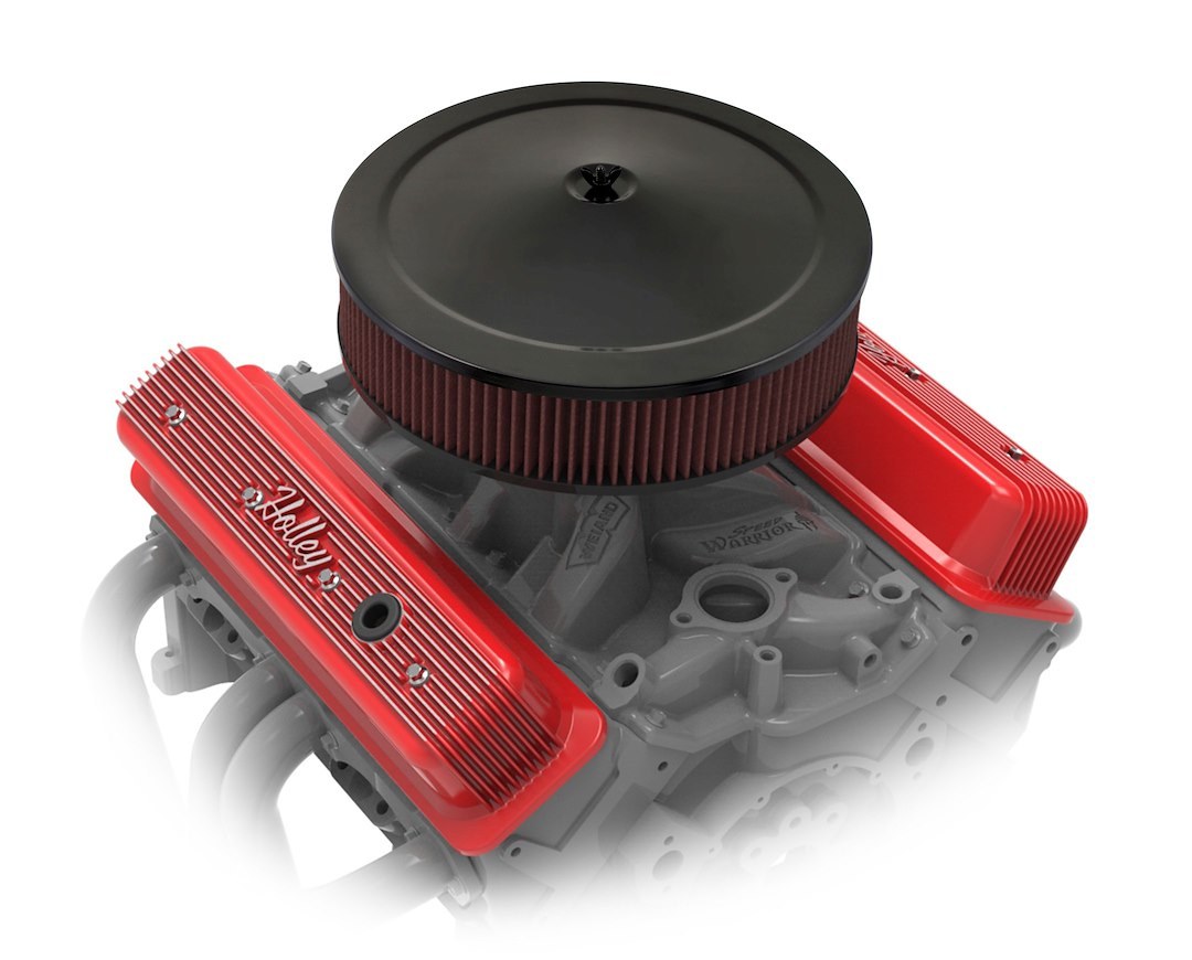 Holley Valve Cover, For Use with Chevy Small Block Engines, 3.4 Inch Height, Center Bolt Pattern, Holley Script Large Logo – 241-250