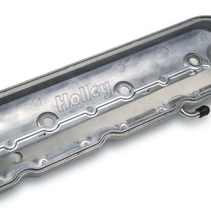 Holley Valve Cover, For Use with GM Ls Engines, With Billet Aluminum Oil Fill Cap, With OEM Style Baffle, Black, Set of 2 – 241-91