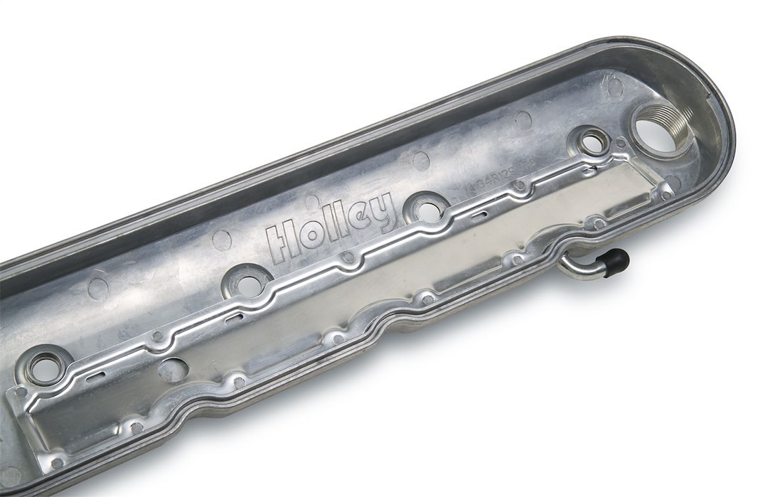 Holley Valve Cover, For Use with GM Ls Engines, With Billet Aluminum Oil Fill Cap, With OEM Style Baffle, Black, Set of 2 – 241-91