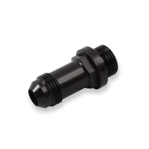 Holley Carburetor Fuel Inlet Fitting, For Use with 4150 Ultra Hp Fuel Bowl, 8AN Hose Size, 8AN O-Ring Thread Size, Black Anodized, Single – 26-153-1