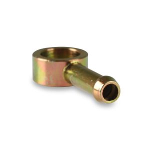 Holley Carburetor Fuel Inlet Fitting, Universal, 5/16 Inch Hose Size, 9/16 Inch-24 Thread Size, Gold Iridited, Single/ Swivel Fitting – 26-25