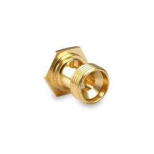 Holley Carburetor Fuel Inlet Fitting, Universal, 5/16 Inch Hose Size, 9/16 Inch-24 Thread Size, Gold Iridited, Single/ Swivel Fitting – 26-25