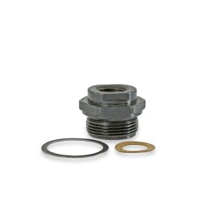 Holley Adapter Fitting, 9/16 Inch-24 Male Thread to 1/2 Inch-20 Female Thread, Natural, Brass, Single – 26-27