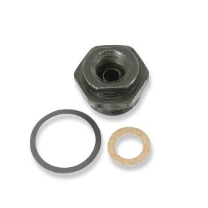 Holley Adapter Fitting, 9/16 Inch-24 Male Thread to 1/2 Inch-20 Female Thread, Natural, Brass, Single – 26-27