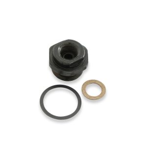 Holley Adapter Fitting, 9/16 Inch-24 Male Thread to 1/2 Inch-20 Female Thread, Natural, Brass, Single – 26-27