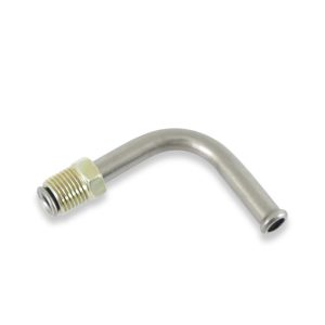 Holley Carburetor Fuel Inlet Fitting, Universal, 5/16 Inch Hose Size, 1/2 Inch-20 Thread Size, Gold Iridited, Single – 26-44