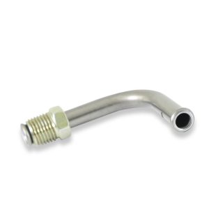 Holley Carburetor Fuel Inlet Fitting, Universal, 5/16 Inch Hose Size, 1/2 Inch-20 Thread Size, Gold Iridited, Single – 26-44
