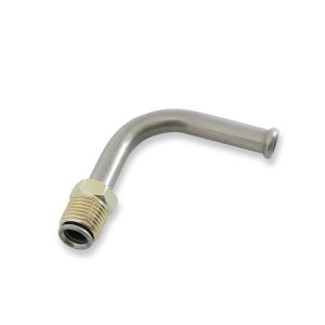 Holley Carburetor Fuel Inlet Fitting, Universal, 5/16 Inch Hose Size, 1/2 Inch-20 Thread Size, Gold Iridited, Single – 26-44