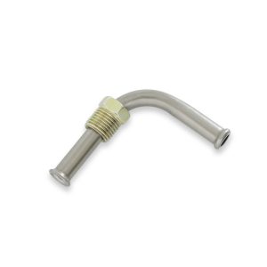Holley Carburetor Fuel Inlet Fitting, Universal, 5/16 Inch Hose Size, 1/2 Inch-20 Thread Size, Gold Iridited, Single – 26-44