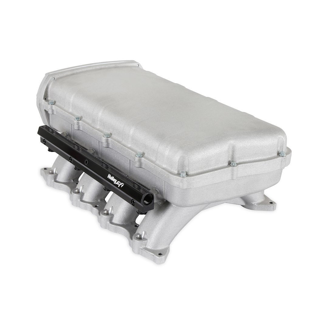 Holley Intake Manifold, Efi, For Use with 2015 to 2020 GT350/ 2019 to 2022 GT500 Ford Coyote Engines, Fuel Injected, Aluminum, Non-EGR – 300-912