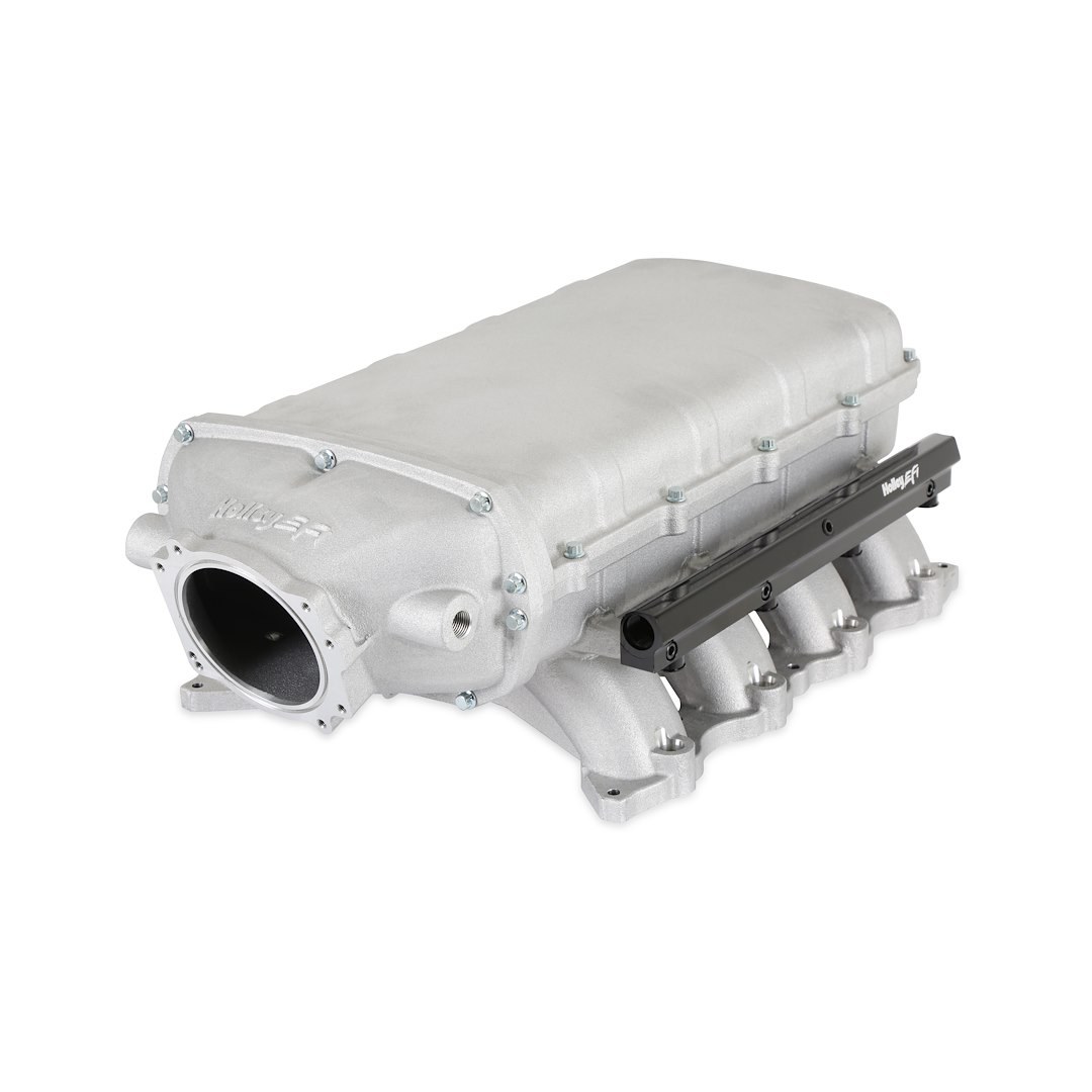 Holley Intake Manifold, Efi, For Use with 2015 to 2020 GT350/ 2019 to 2022 GT500 Ford Coyote Engines, Fuel Injected, Aluminum, Non-EGR – 300-912