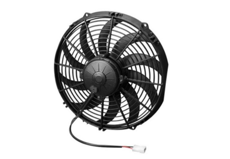 Holley Cooling Fan, Spal ®, Electric, 1451 Cubic Feet Per Minute, 12 Inch Diameter, 10 Blade, Puller, With Plastic Shroud – 30102029