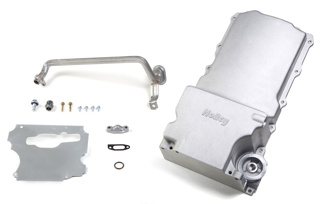 Holley Oil Pan, For Retro Fit of GM Ls Series Engine Into 1955-1987 GM Muscle Car/ Classic Car/ Trucks, 6 Quarts with Stock Filter – 302-1