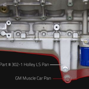 Holley Oil Pan, For Retro Fit of GM Ls Series Engine Into 1955-1987 GM Muscle Car/ Classic Car/ Trucks, 6 Quarts with Stock Filter – 302-1