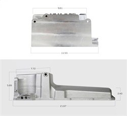 Holley Oil Pan, For Retro Fit of GM Ls Series Engine Into 1955-1987 GM Muscle Car/ Classic Car/ Trucks, 6 Quarts with Stock Filter – 302-1