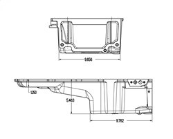 Holley Oil Pan, For Retro Fit of GM Ls Series Engine Into 1955-1987 GM Muscle Car/ Classic Car/ Trucks, 6.2 Quarts with Stock Filter – 302-2