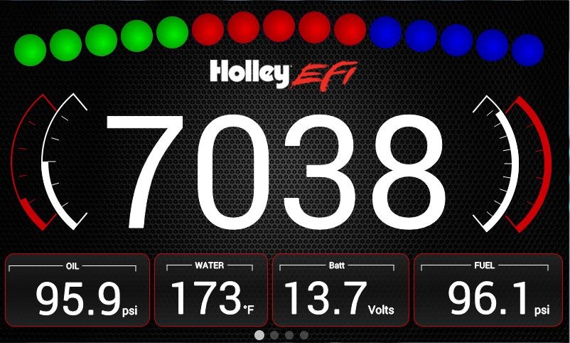 Holley Digital Dash, Efi, For Use with All Holley Efi Systems, 7 Inch Color Touch Screen/ 800X480 Resolution/ Auto Brightness – 553-106