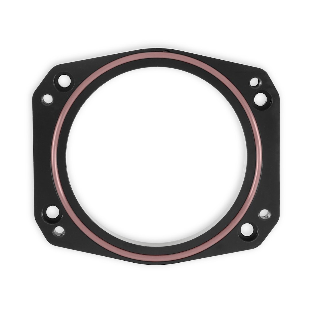 Holley Throttle Body Adapter, For Use with Ls/ Lt Engines, 3/8 Inch Thickness, Billet Aluminum, Black – 717-17