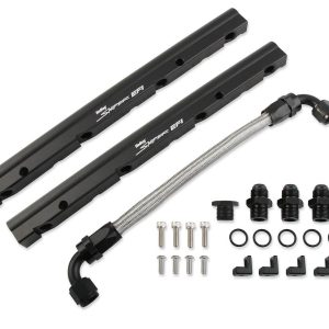 Holley Fuel Injector Rail, For Use with OEM LS3 V8 Intake Manifolds, Aluminum, 11/16 Inch Bore Diameter, -8 AN Threads – 850013