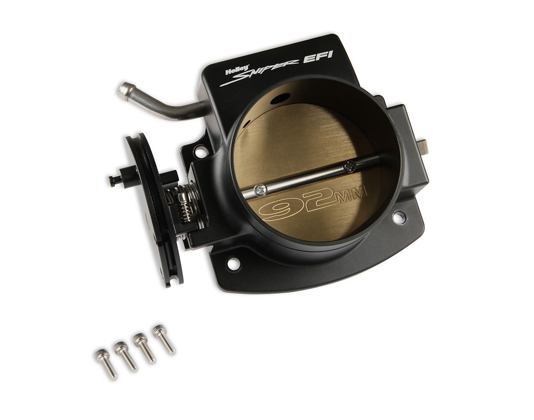 Holley Throttle Body, For Use with GM Ls 4-BOLT Flange Engines, 92 Millimeter, Black Anodized, Billet Aluminum – 860004-1