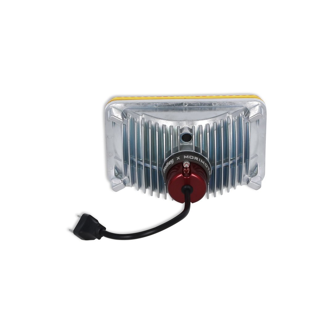 Holley Headlight Conversion Kit, Retrobright, Replaces Old-School Sealed Beam Headlight, 4 Inch X 6 Inch Rectangular – LFRB101