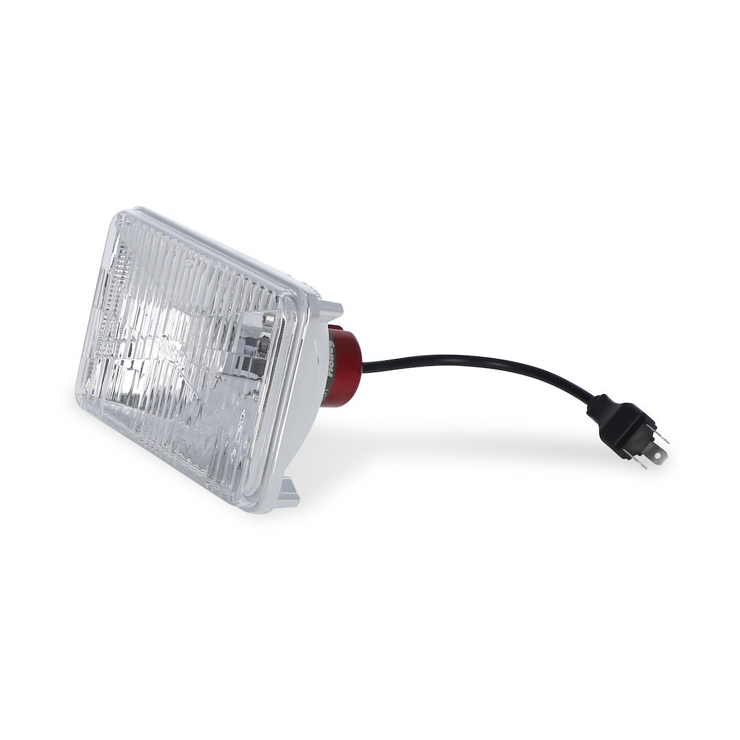 Holley Headlight Conversion Kit, Retrobright, Replaces Old-School Sealed Beam Headlight, 4 Inch X 6 Inch Rectangular – LFRB120-1