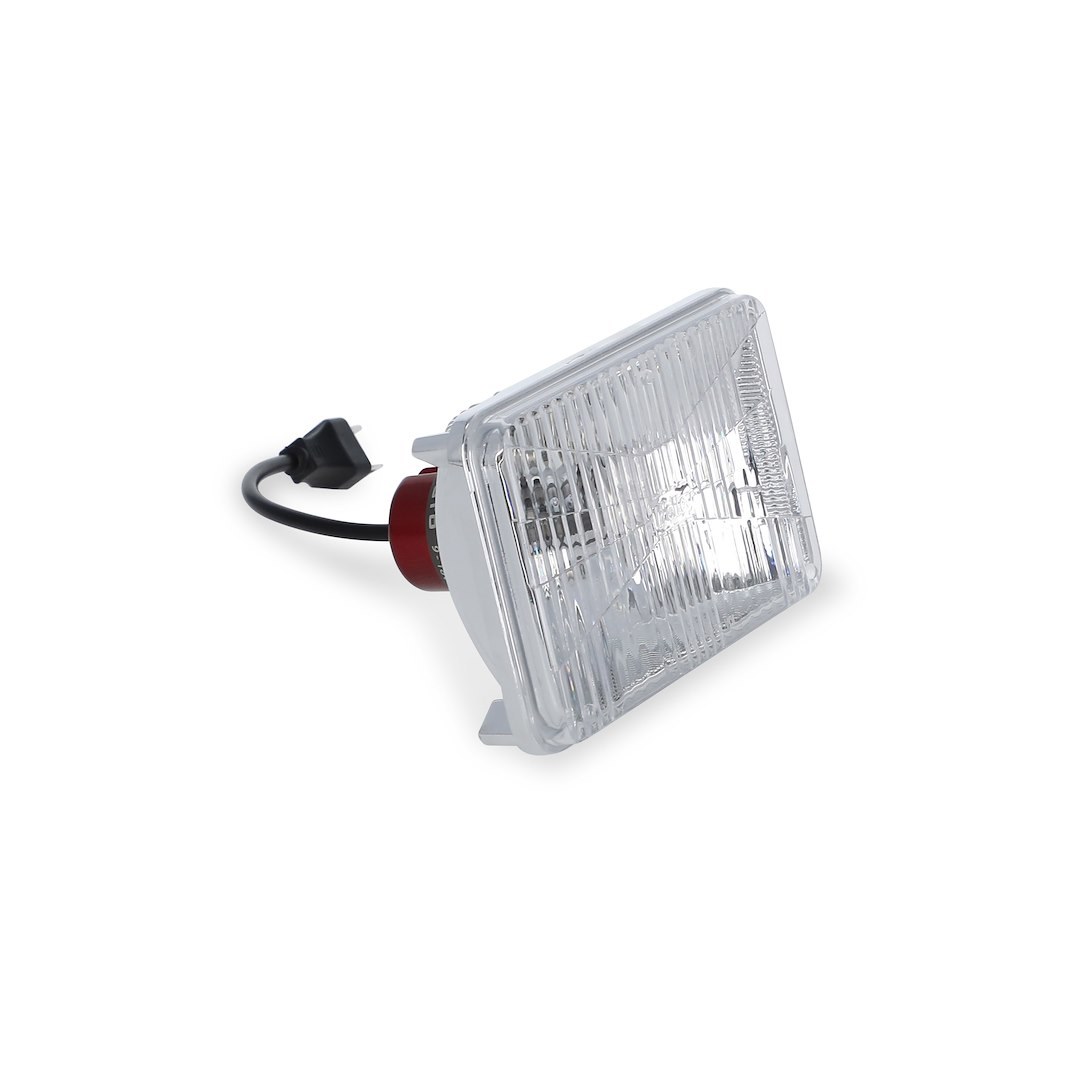 Holley Headlight Conversion Kit, Retrobright, Replaces Old-School Sealed Beam Headlight, 4 Inch X 6 Inch Rectangular – LFRB121