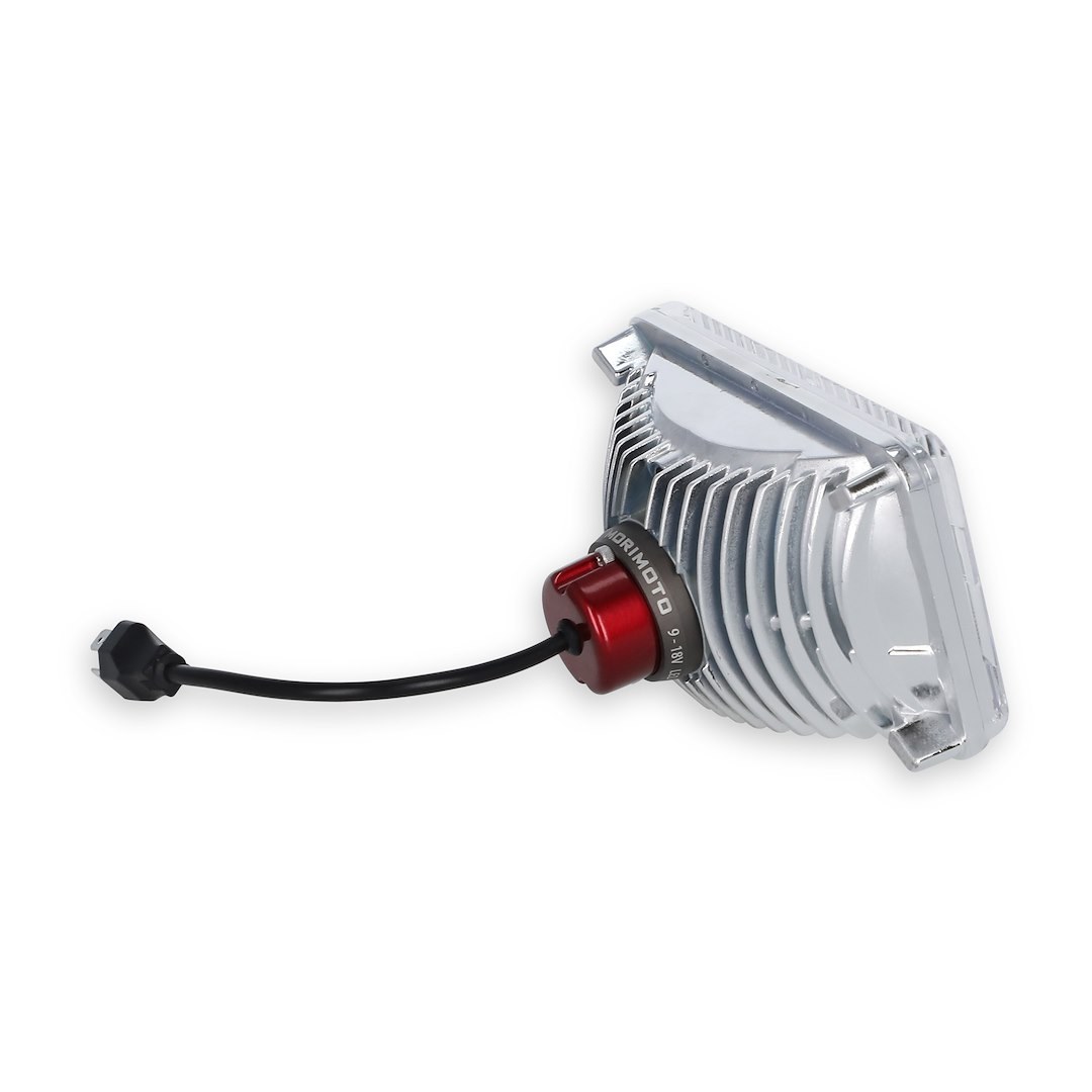 Holley Headlight Conversion Kit, Retrobright, Replaces Old-School Sealed Beam Headlight, 4 Inch X 6 Inch Rectangular – LFRB140-1