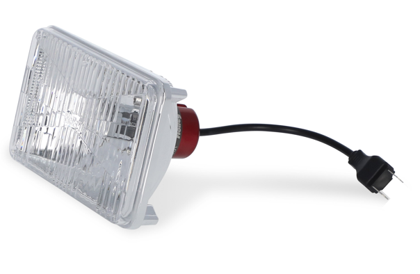 Holley Headlight Conversion Kit, Retrobright, Replaces Old-School Sealed Beam Headlight, 4 Inch X 6 Inch Rectangular – LFRB141