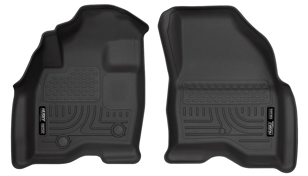 Husky Liners Floor Liner, Weatherbeater™, Black, Molded Fit, Smooth Arcing Ribs/ Raised Heel Pad, Tpo (thermoplastic Olefin), 2 Piece – 13761