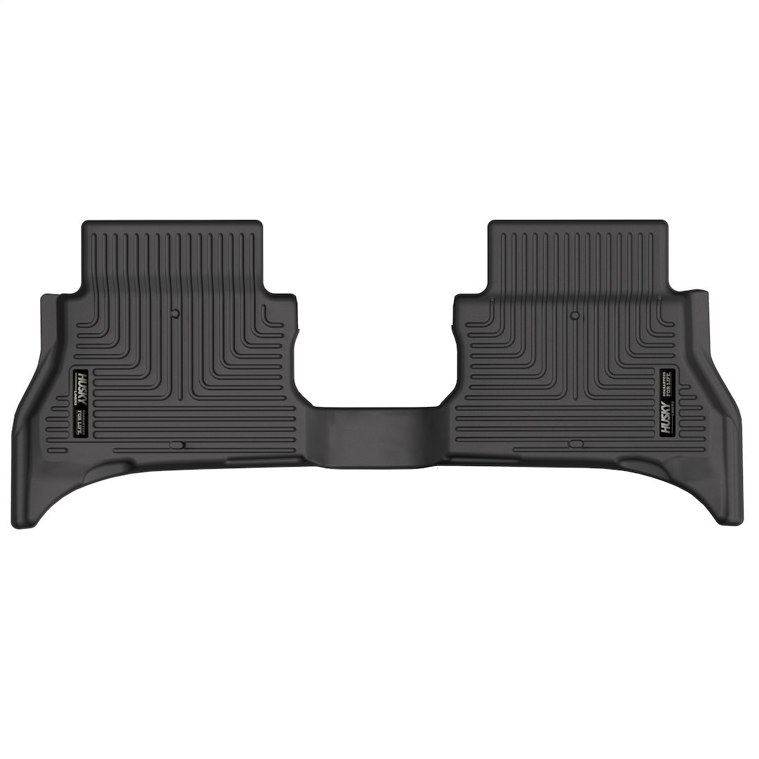 Husky Liners Floor Liner, Weatherbeater™, Black, Molded Fit, Smooth Arcing Ribs/ Raised Heel Pad, Thermoplastic Olefin, 1 Piece – 14081