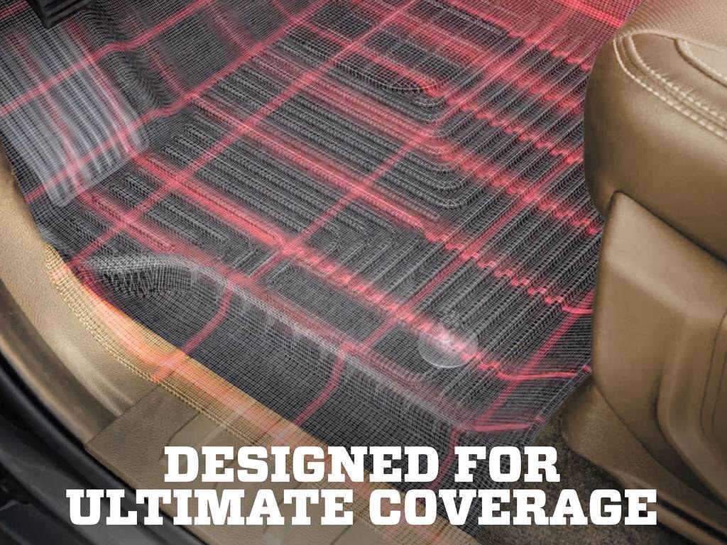 Husky Liners Floor Liner, Weatherbeater™, Molded Fit, Raised Ridge, Black, Tpo (thermoplastic Olefin), 2 Piece – 15691