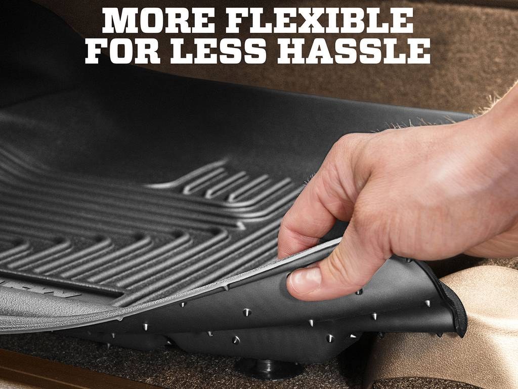 Husky Liners Floor Liner, Weatherbeater™, Molded Fit, Raised Ridge, Black, Tpo (thermoplastic Olefin), 2 Piece – 15691
