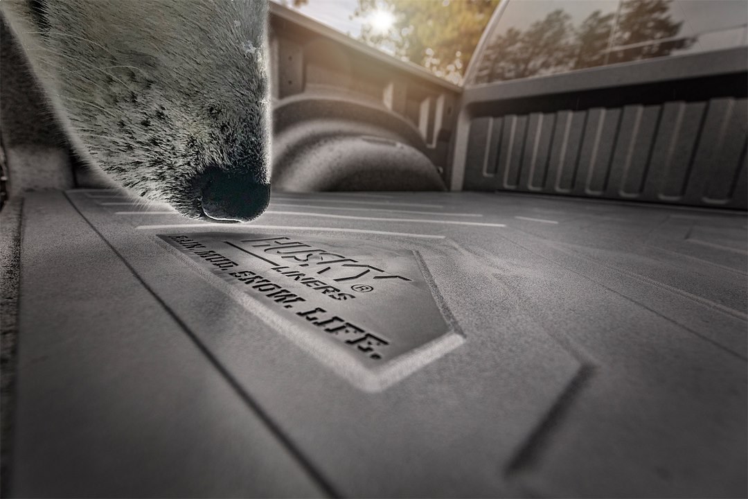 Husky Liners Bed Mat, Direct-Fit, Without Raised Edges, Black, Rubber, Tailgate Liner/ Mat Not Included – 16001