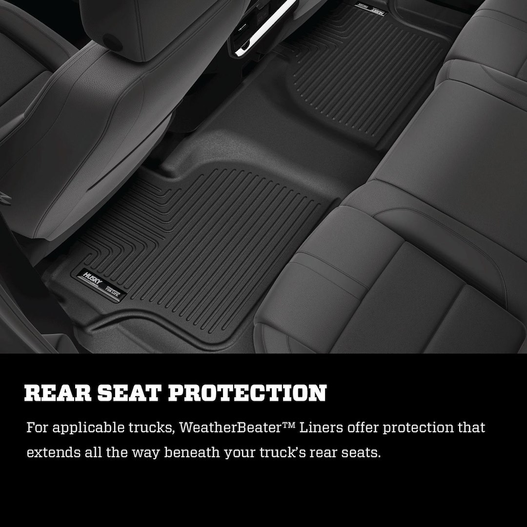 Husky Liners Floor Liner, Weatherbeater™, Black, Molded Fit, Raised Ridge, Tpo (thermoplastic Olefin), 1 Piece – 16651