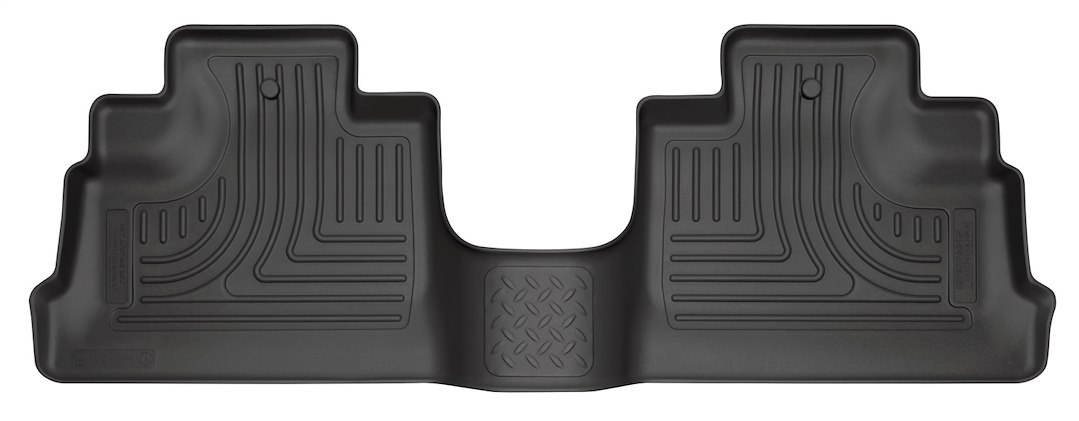 Husky Liners Floor Liner, Weatherbeater™, Black, Molded Fit, Smooth Arcing Ribs/ Raised Heel Pad, Rubber, 1 Piece – 19021