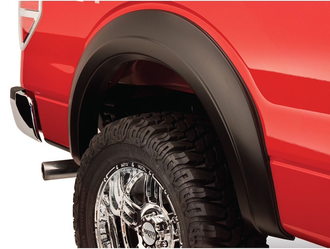 Husky Liners Fender Flare, Extend-A-Fender®, Smooth Style, 1-3/4 Inch Tire Coverage, Matte Black, ABS Plastic, 6 Inch Flare Height, Set of 4 – 2802926