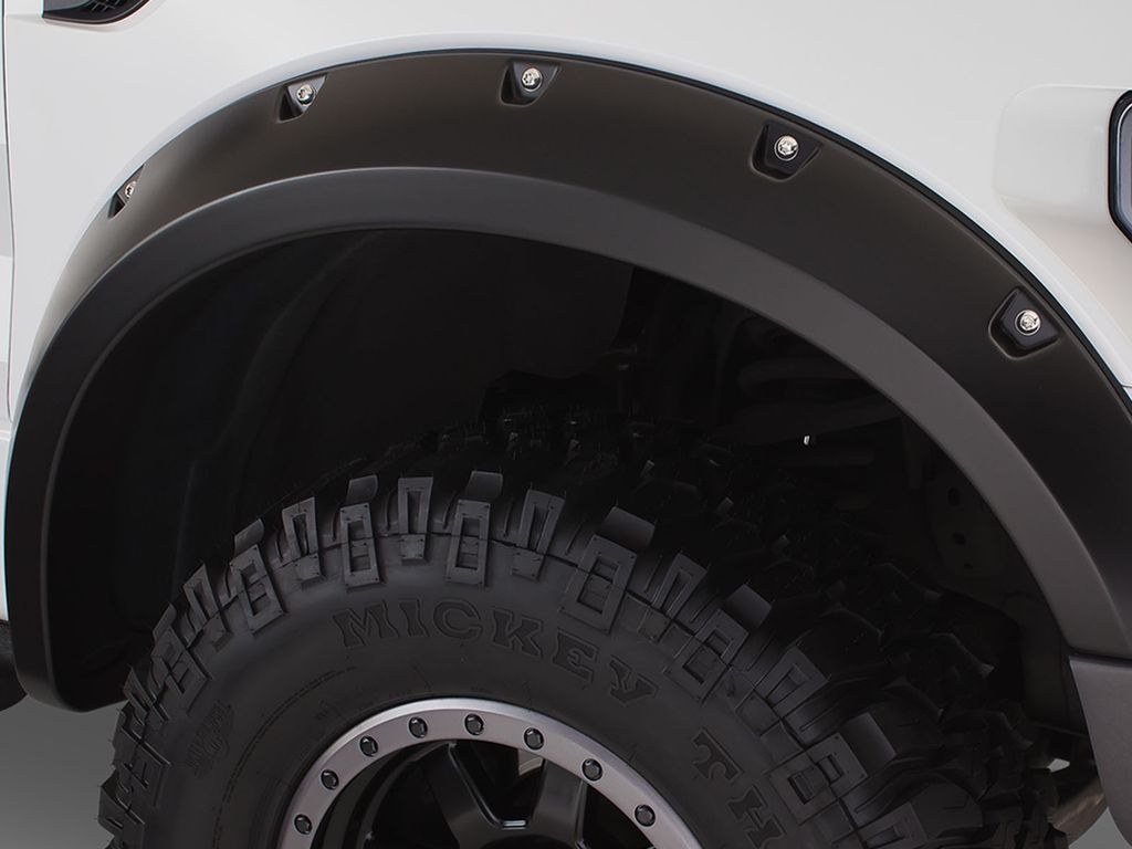 Husky Liners Fender Flare, Pocket Style®, Bolt-On Style, 1 Inch Tire Coverage, Matte Black, ABS Plastic, 5-1/2 Inch Flare Height, Set of 4 – 2802938