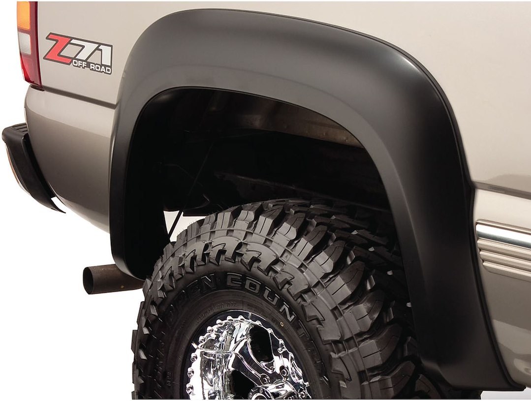 Husky Liners Fender Flare, Extend-A-Fender®, Smooth Style, 3 Inch Front/ 2-1/4 Inch Rear Tire Coverage, Matte Black, ABS Plastic – 2804945