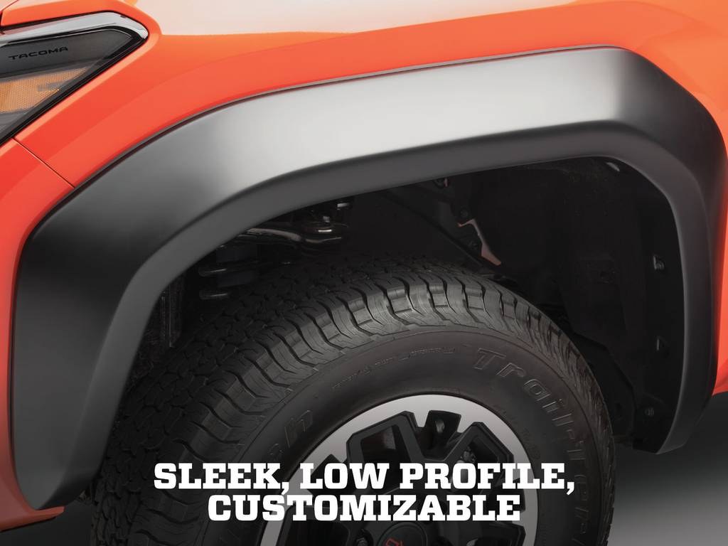 Husky Liners Fender Flare, Extend-A-Fender®, Smooth Style, 3 Inch Front/ 2-1/4 Inch Rear Tire Coverage, Matte Black, ABS Plastic – 2804945