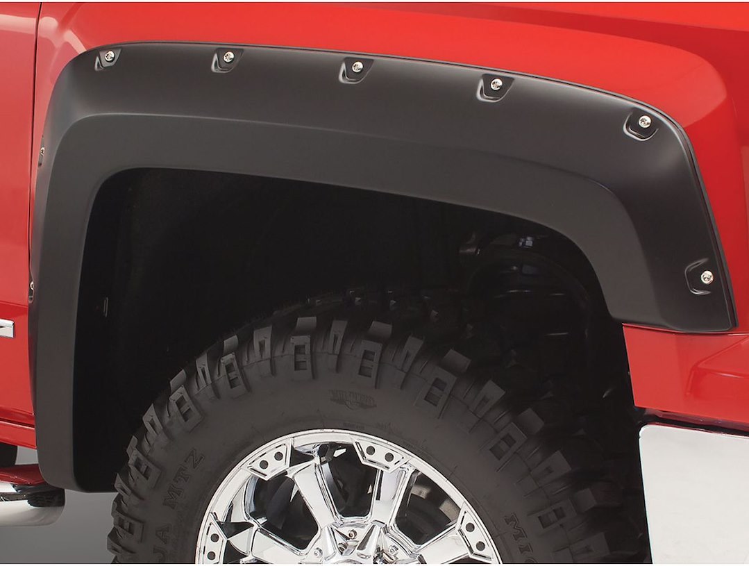 Husky Liners Fender Flare, Pocket Style®, Bolt-On Style, 2 Inch Front/ 1-3/4 Inch Rear Tire Coverage, Matte Black, ABS Plastic – 2804959