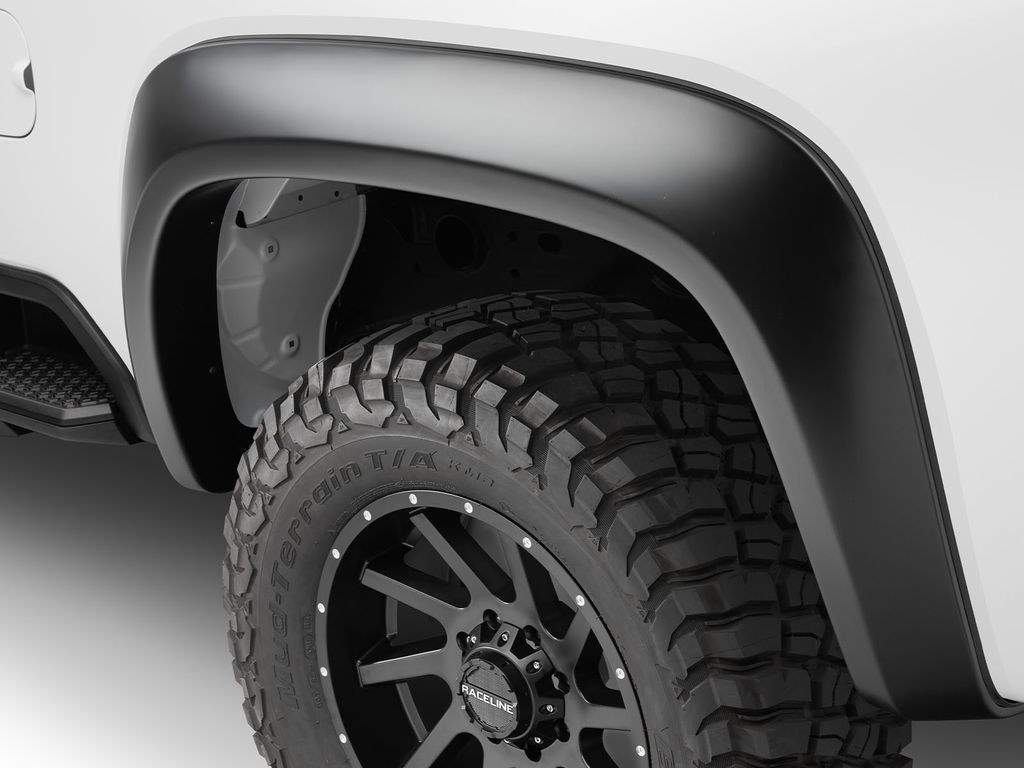 Husky Liners Fender Flare, Extend-A-Fender®, Smooth Style, 2 Inch Tire Coverage, Matte Black, ABS Plastic – 2804986