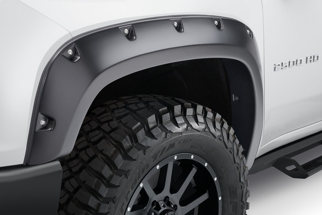 Husky Liners Fender Flare, Extend-A-Fender®, Smooth Style, 2.1 Inch Tire Coverage, Matte Black, ABS Plastic – 2804988