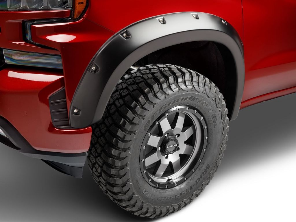 Husky Liners Fender Flare, Pocket Style®, Pocket Style/ Exposed Fasteners, 2-1/2 Inch Tire Coverage, Matte Black, ABS Plastic – 2804992