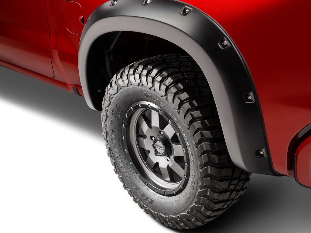 Husky Liners Fender Flare, Pocket Style®, Pocket Style/ Exposed Fasteners, 2-1/2 Inch Tire Coverage, Matte Black, ABS Plastic – 2804992