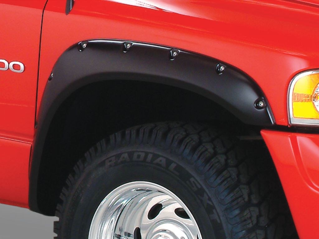 Husky Liners Fender Flare, Pocket Style®, Bolt-On Style, 2-1/2 Inch Tire Coverage, Matte Black, ABS Plastic, 4 Inch Flare Height, Set of 4 – 2805907
